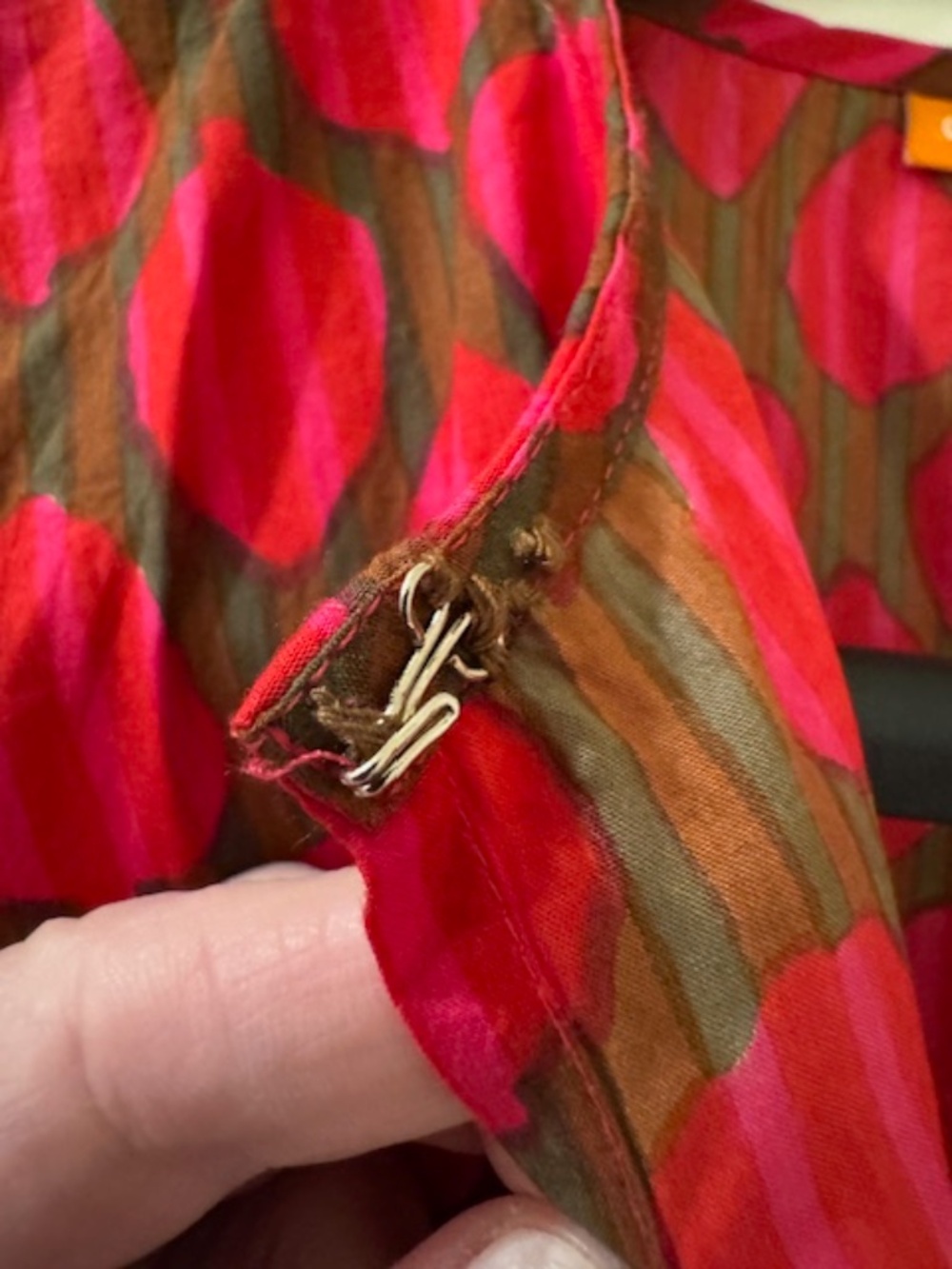 Like new-worn 1x-  Oliphant V-Neck Maxi Dress, Flutter sleeves, pockets, $298, M - Picture 4 of 6